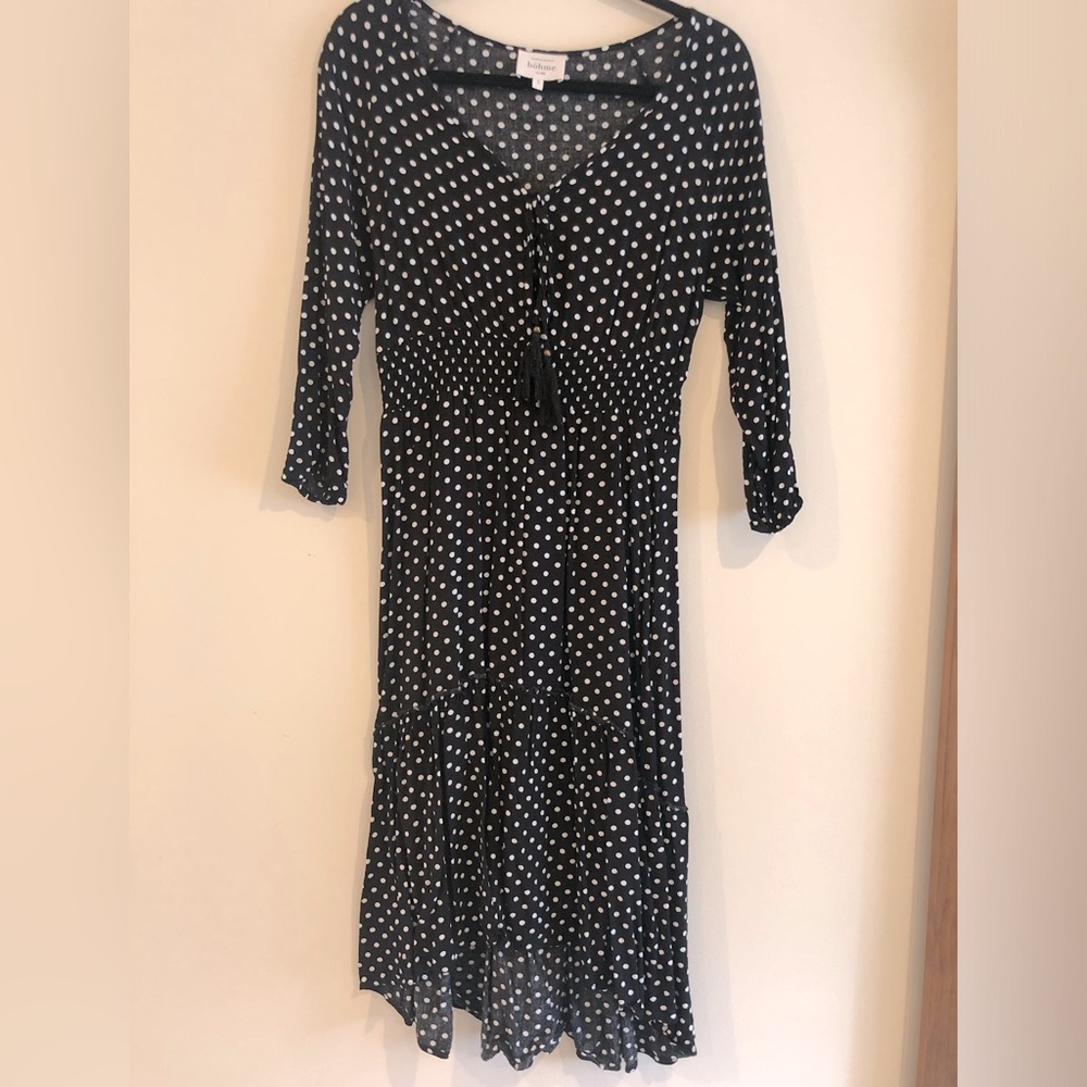 Bohme black and white polka dot dress